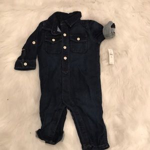 Baby GAP jeans romper unisex 3-6 months NWT